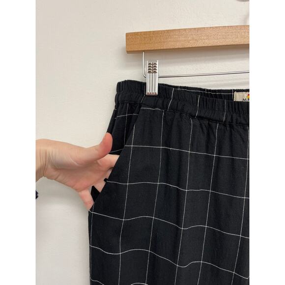 Marine Layer Allison Soft Stretch Pull On Elastic Windowpane Plaid Jogger Large - Picture 6 of 12